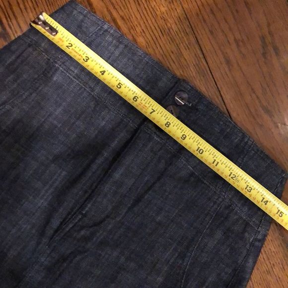 LONDON Women’s Denim Maxi Jean Long Skirt With Center Back Vent Pockets Sz 8 - Picture 2 of 15